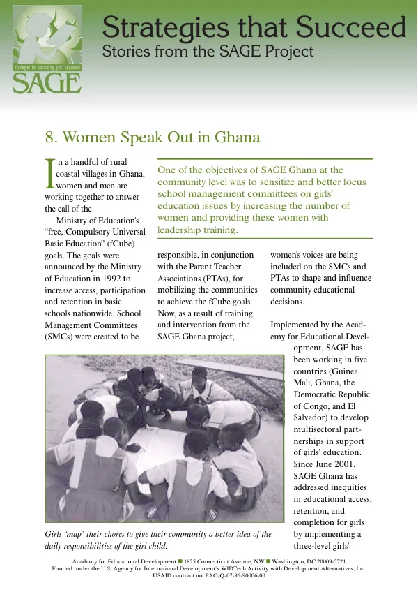 Women speak out in Ghana