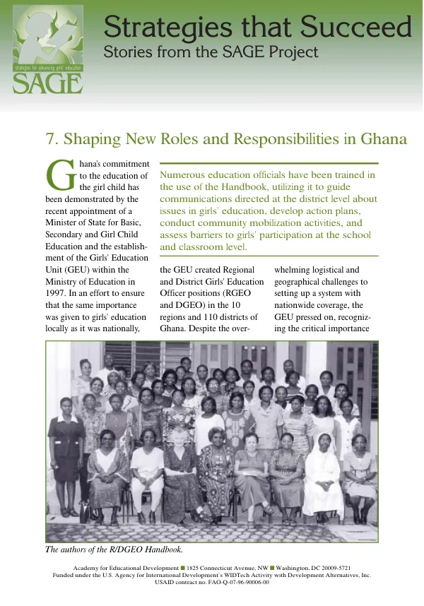 Shaping new roles and responsibilities in Ghana