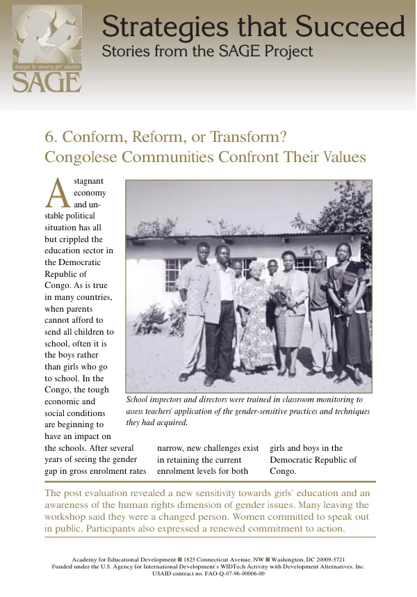 Conform, reform, or transform? : Congolese communities confront their values
