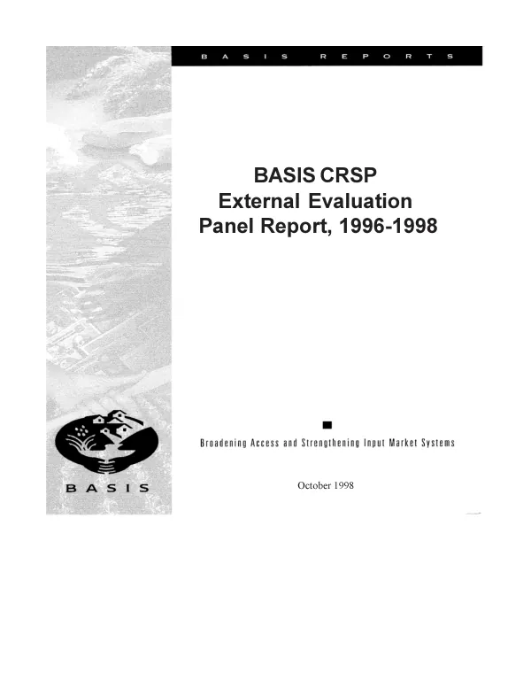BASIS CRSP external evaluation : panel report, 1996-1998