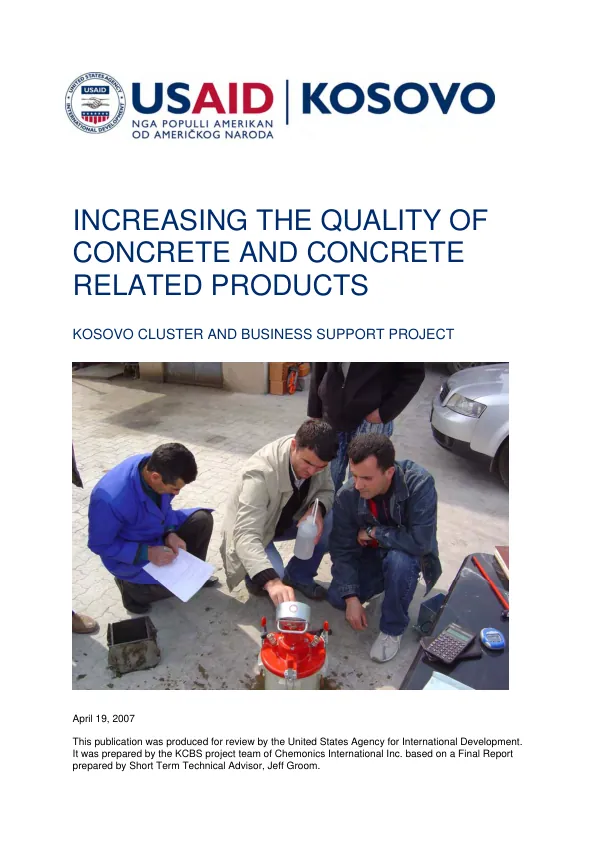 Increasing the quality of concrete and concrete related products