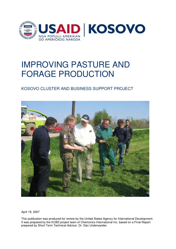 Improving pasture and forage production