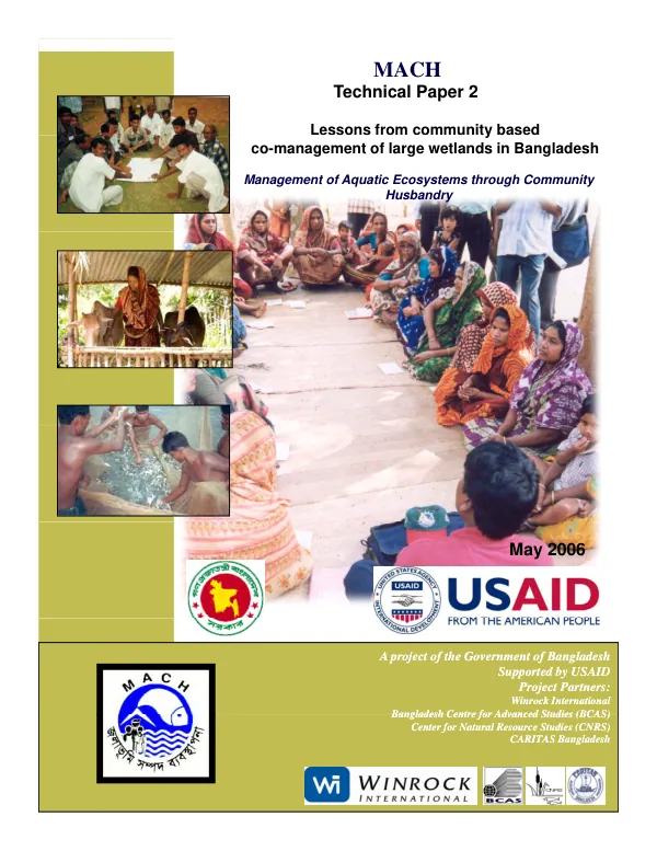 Lessons from community based co-management of large wetlands in Bangladesh