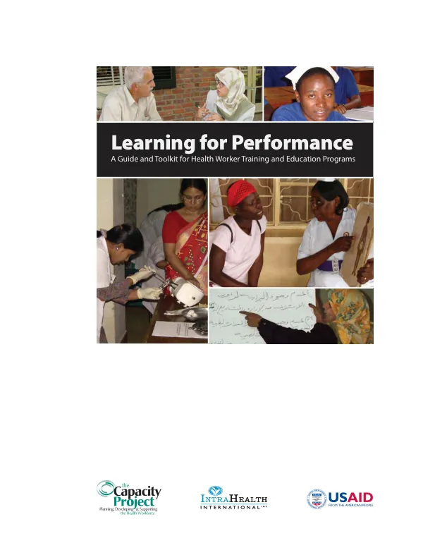 Learning for performance : a guide and toolkit for health worker training and education programs