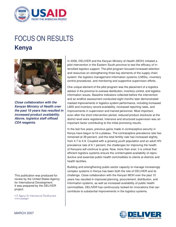 Focus on results : Kenya