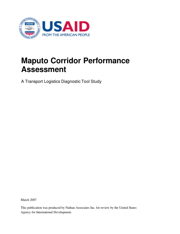 Maputo corridor performance assessment : a transport logistics diagnostic tool study