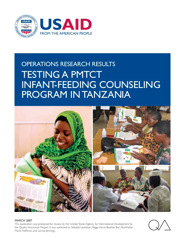 Testing a PMTCT infant-feeding counseling program in Tanzania