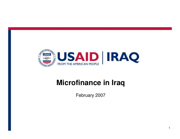 Microfinance in Iraq