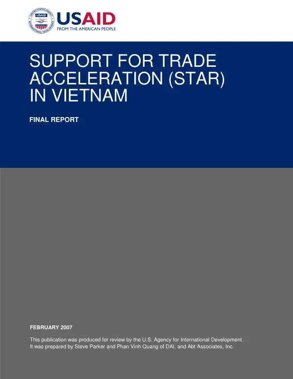 Support for trade acceleration (STAR) in Vietnam : final report