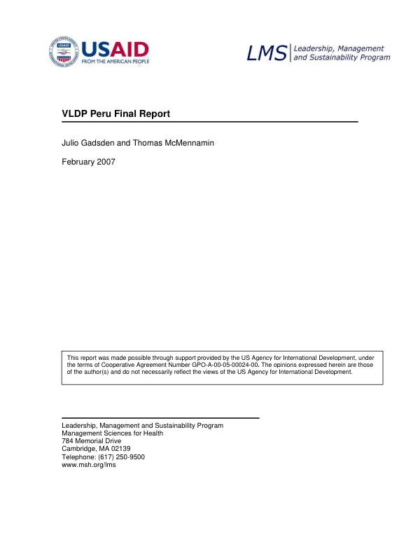 Virtual leadership development program, Peru : final report