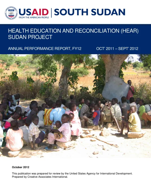 HEAR South Sudan 2012 Annual Report
