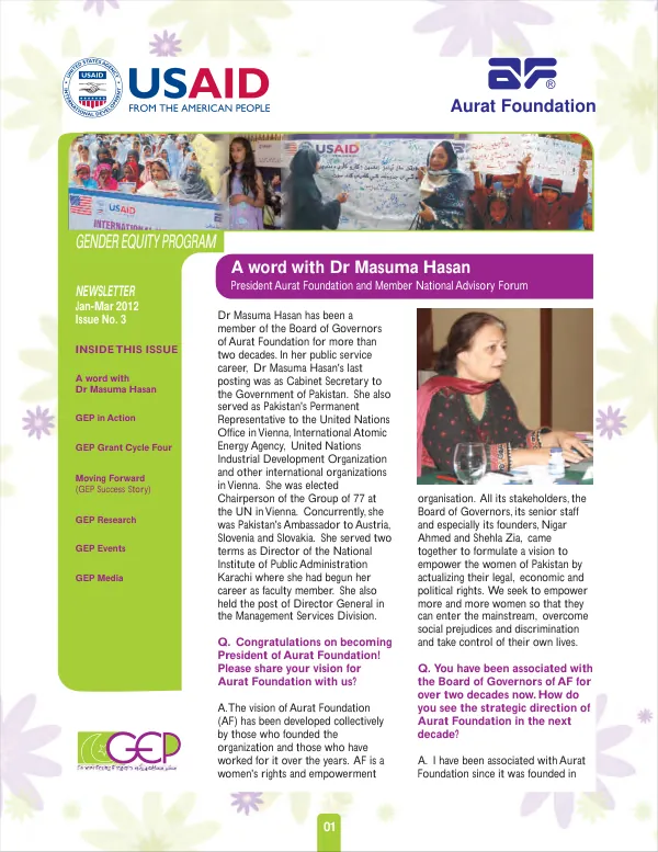 Gender equity program newsletter, no. 3