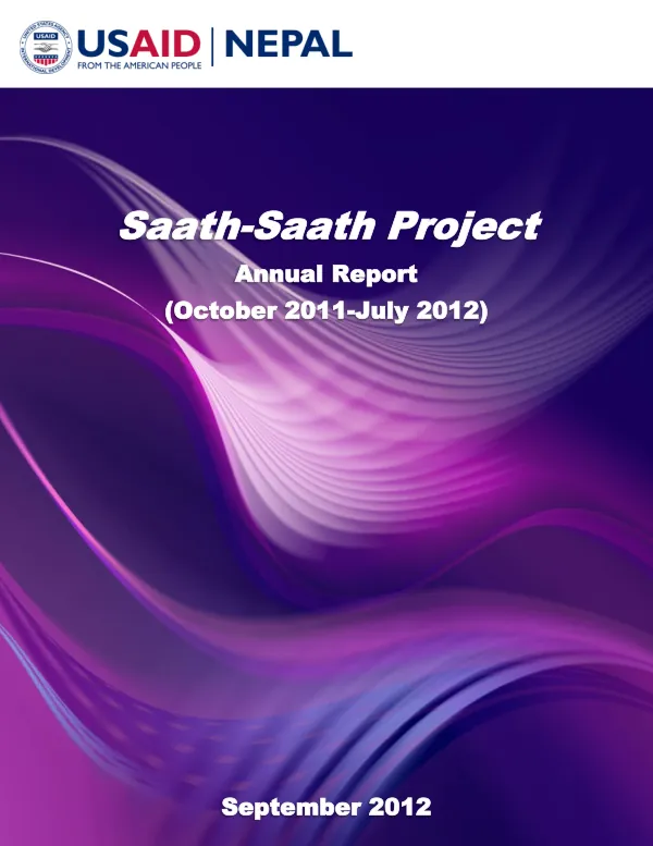 Saath-Saath Project Annual Report (October 2011-July 2012)
