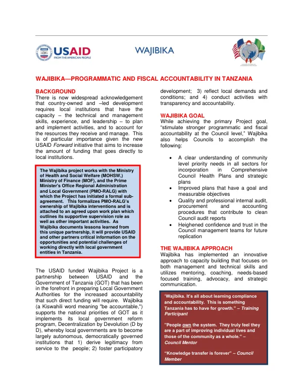 Wajibika 2 Page Description