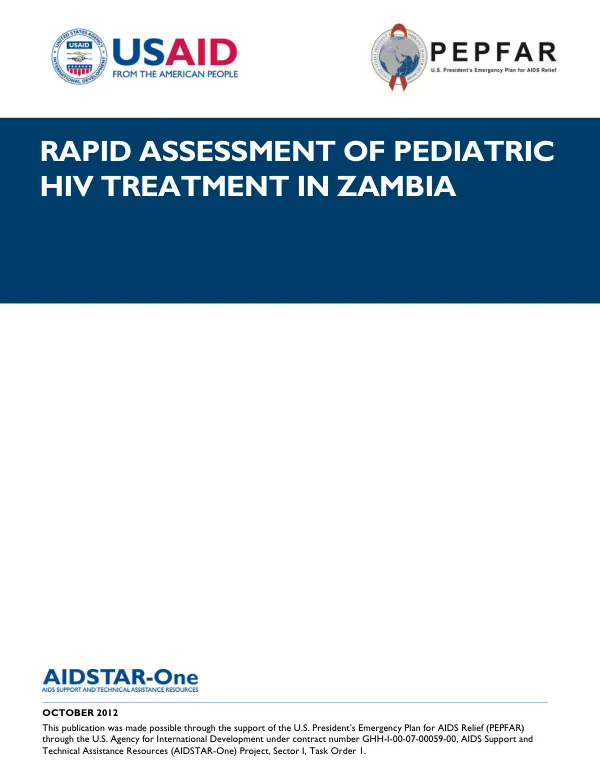 Rapid Assessment of Pediatric HIV Treatment in Zambia