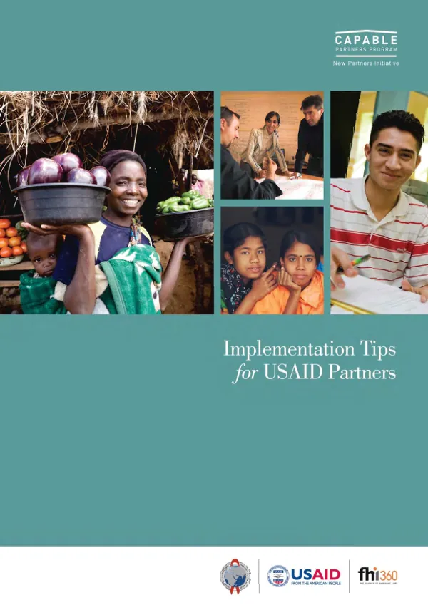 Implementation tips for USAID partners