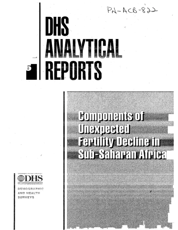 Components of unexpected fertility decline in sub-Saharan Africa