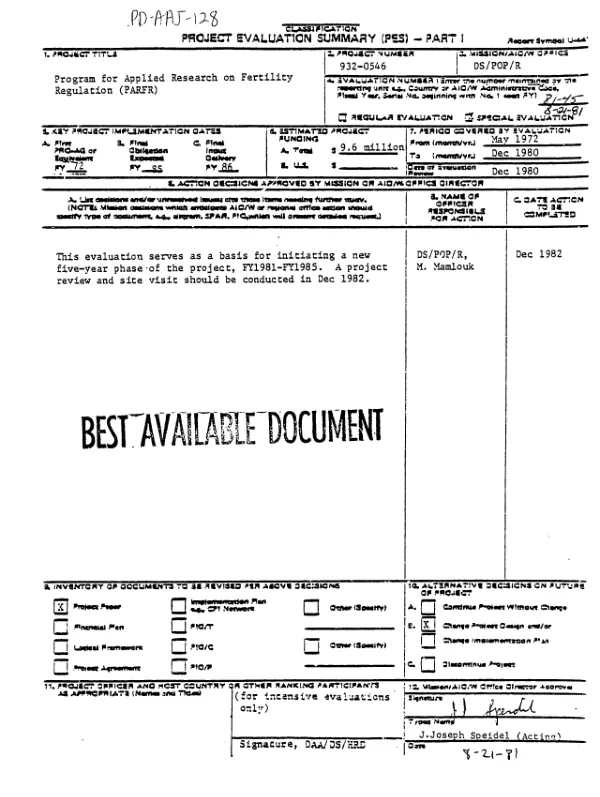 Audit of USAID/Ecuador"s implementation of the Government Performance and Results Act for environment -- natural resources management and biodiversity activities