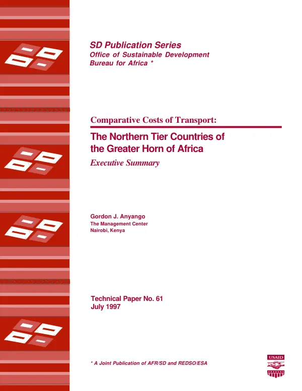 Comparative costs of transport : the Northern Tier countries of the Greater Horn of Africa -- executive summary