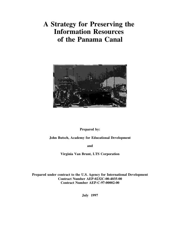 Strategy for preserving the information resources of the Panama Canal