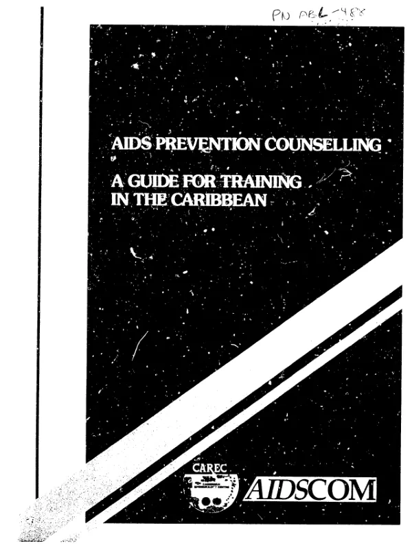 AIDS prevention counselling : a guide for training in the Caribbean