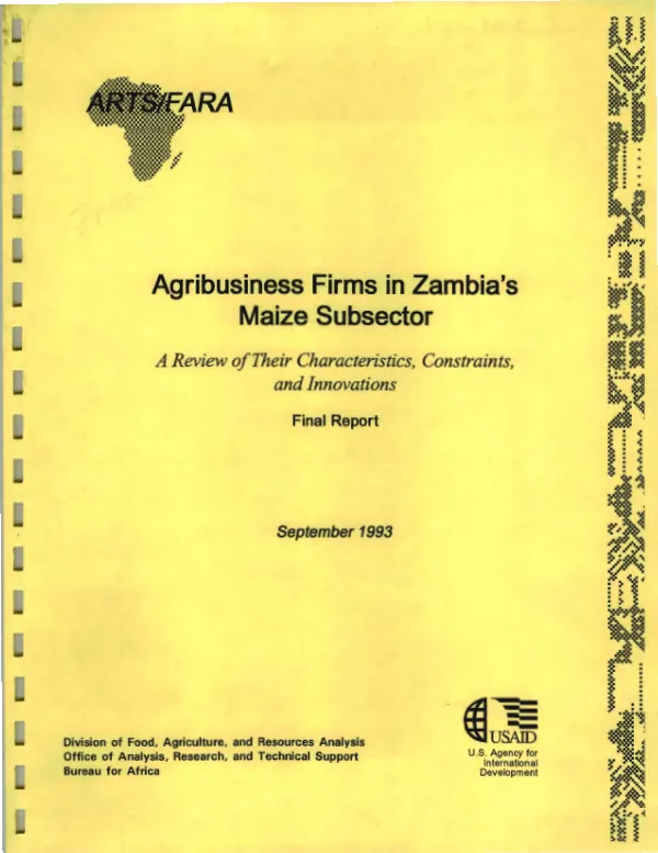 Agribusiness firms in Zambia"s maize subsector : a review of their characteristics, constraints, and innovations