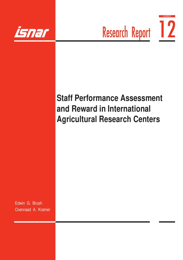 Staff performance assessment and reward in international agricultural research centers
