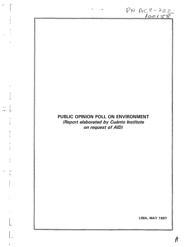 Public opinion poll on environment
