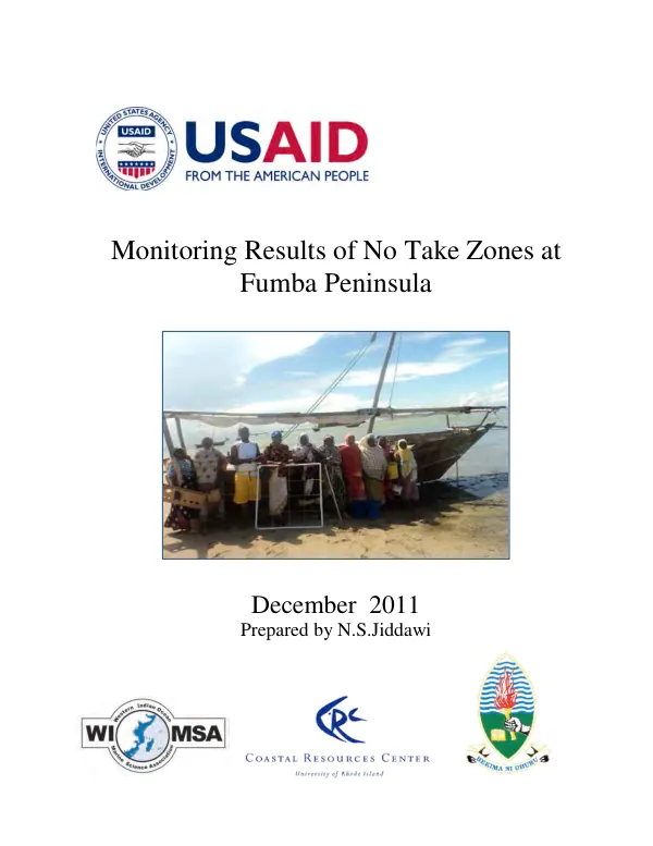 Monitoring results of no take zones at Fumba Peninsula