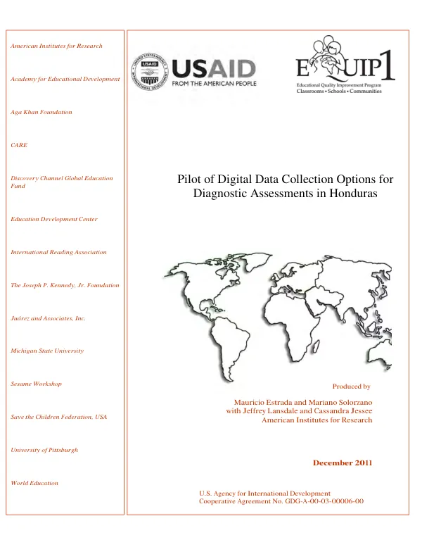 Pilot of digital data collection options for diagnostic assessments in Honduras