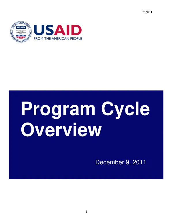 Program cycle overview