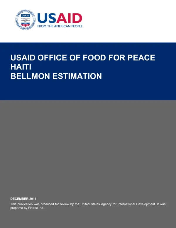 Haiti Bellmon estimation