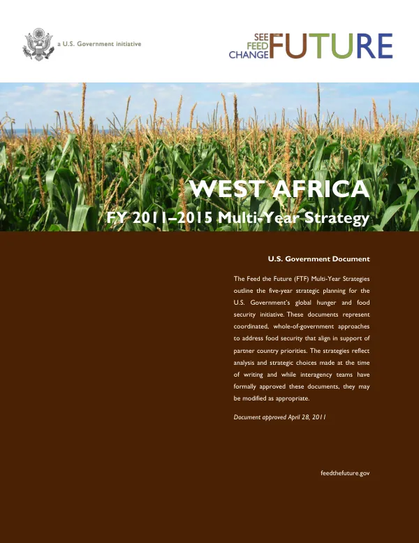 Feed the Future West Africa multi-year strategy 2011-2015