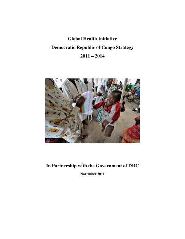 Global health inistiative Democratic Republic of Congo strategy 2011-2014