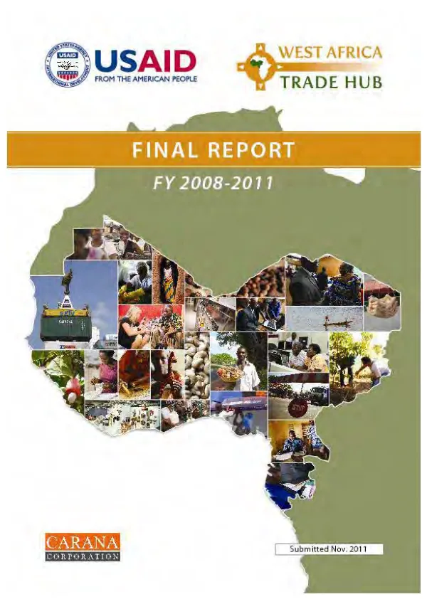 West Africa trade hub 2 : final report : West Africa global competitiveness hub project # EEM-I-00-07-00006-00