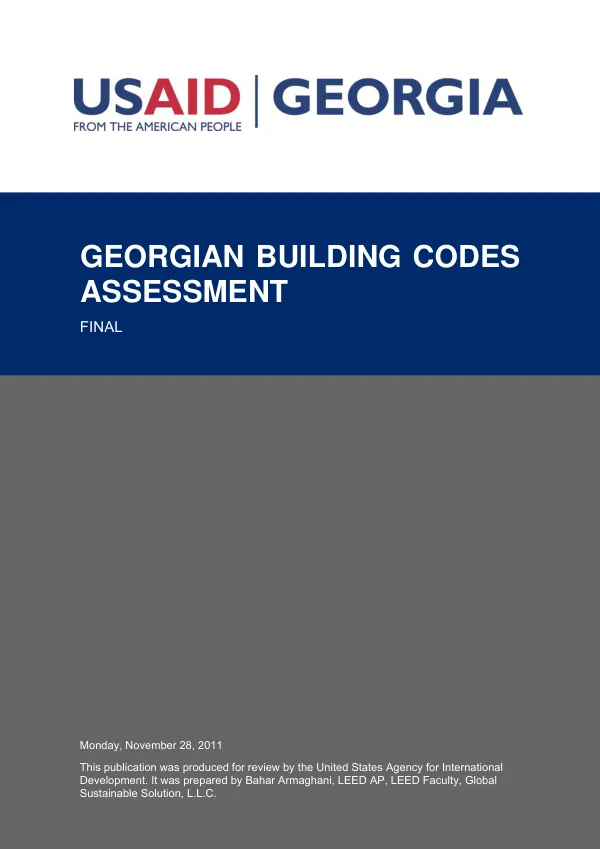 Georgian building codes assessment