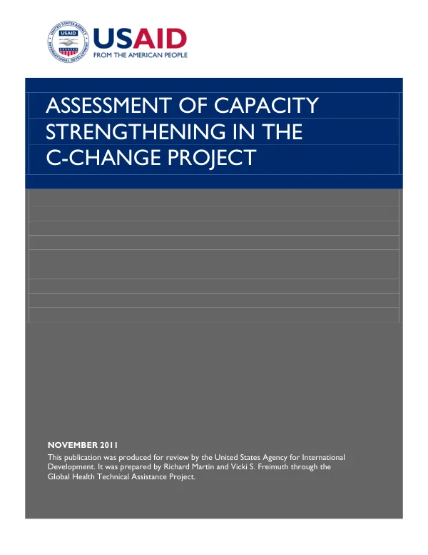Assessment of capacity strengthening in the C-Change project