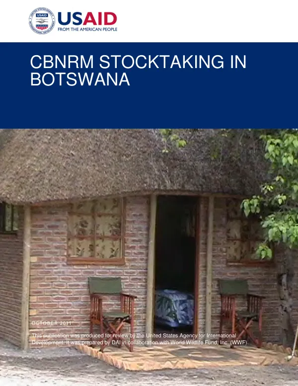 CBNRM stocktaking in Botswana