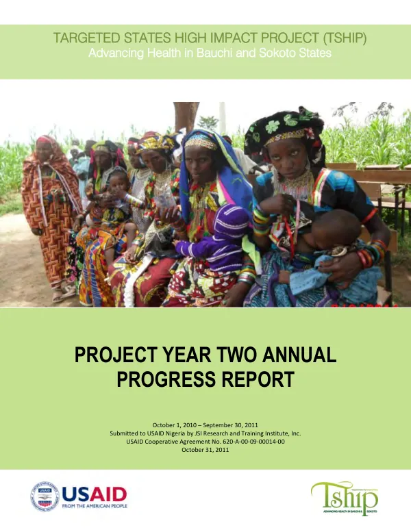 Targeted states high impact project (TSHIP) : project year two annual progress report