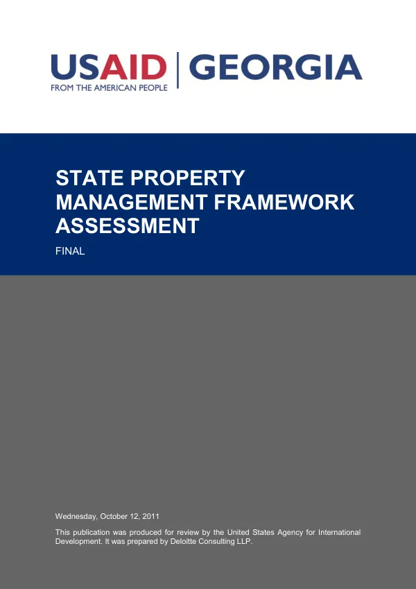 State property management framework assessment