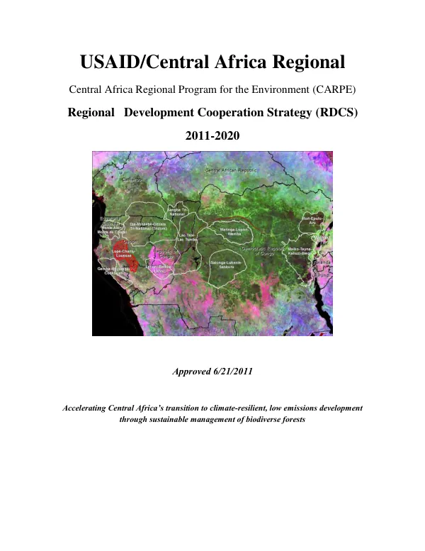 Central Africa regional program for the environment (CARPE) : regional development cooperation strategy 2012-2020