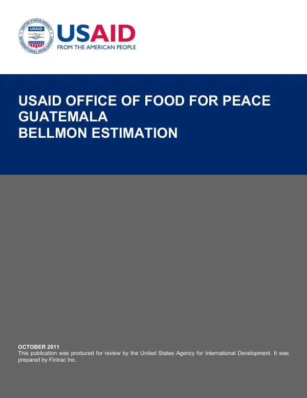Guatemala Bellmon estimation