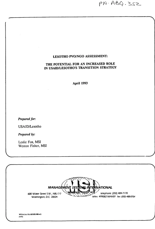 Benin youth assessment report
