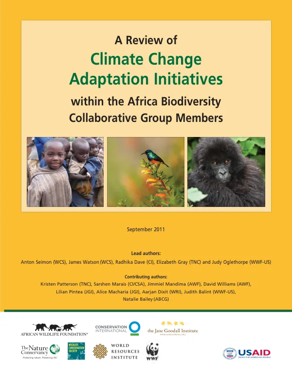 A review of climate change adaptation initiatives within the Africa Biodiversity Collaborative Group members