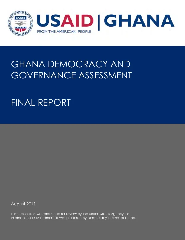 Ghana democracy and governance assessment : final report