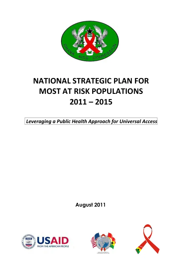 National strategic plan for most at risk populations 2011-2015 : leveraging a public health approach for universal access