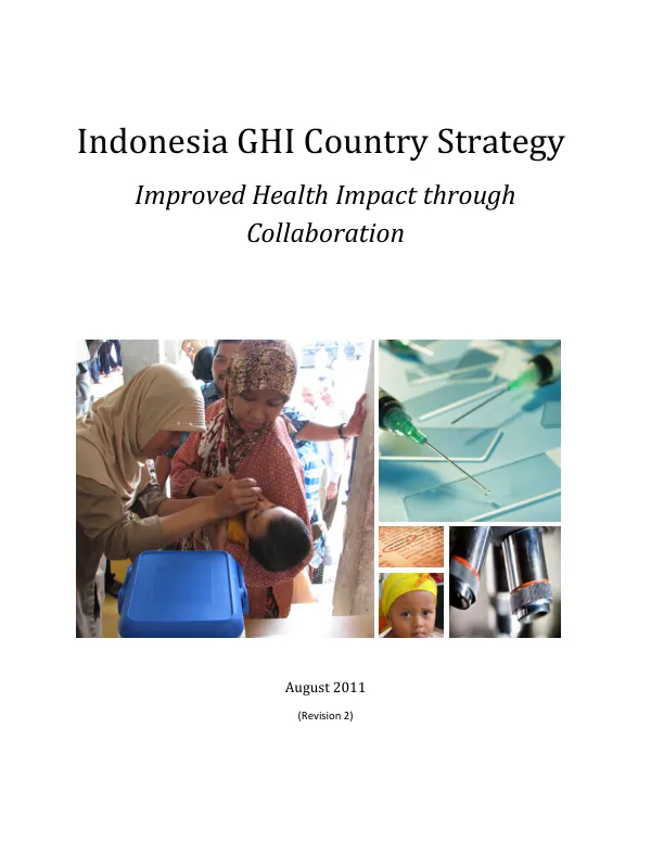 Indonesia GHI country strategy : improved health impact through collaboration