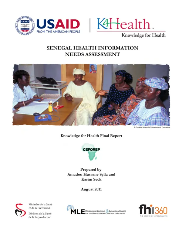 Senegal health information needs assessment
