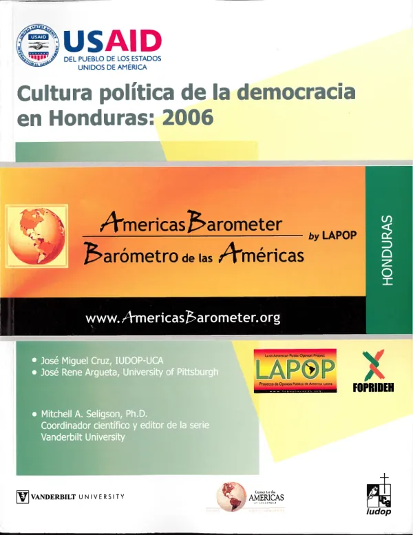 Cultura politica de la democracia en Honduras : 2006