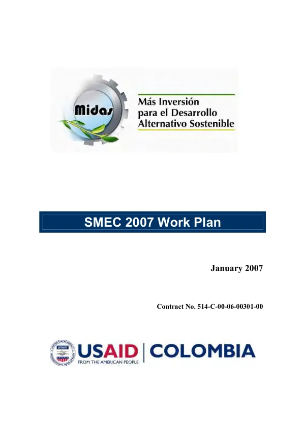 SMEC work plan 2007